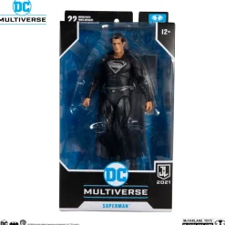 Multiverse McFarlane Justice League Zack Snyder Black Suit Superman Action Figure<DC New