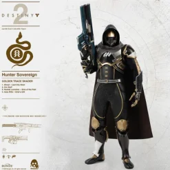 Destiny 2 ThreeZero Hunter Sovereign Golden Trace Shader 1:6 Scale Action Figure<Gaming Outlet