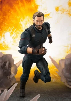 Bandai SH Figuarts Infinity War Captain America & Tamashii Effect Action Figure<Marvel New