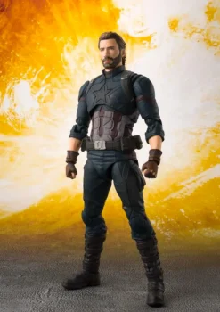 Bandai SH Figuarts Infinity War Captain America & Tamashii Effect Action Figure<Marvel New