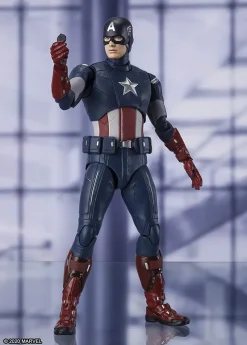 Bandai SH Figuarts Avengers Endgame Captain America Cap vs Cap Action Figure<Marvel Clearance