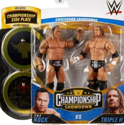 Basic Championship Showdown Series #2 The Rock v Triple H Action Figure 2 Pack<WWE Wrestling Clearance