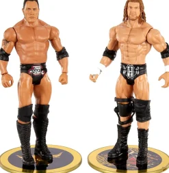 Basic Championship Showdown Series #2 The Rock v Triple H Action Figure 2 Pack<WWE Wrestling Clearance